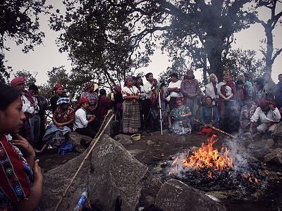 Mayan fire ceremony in Guatemala